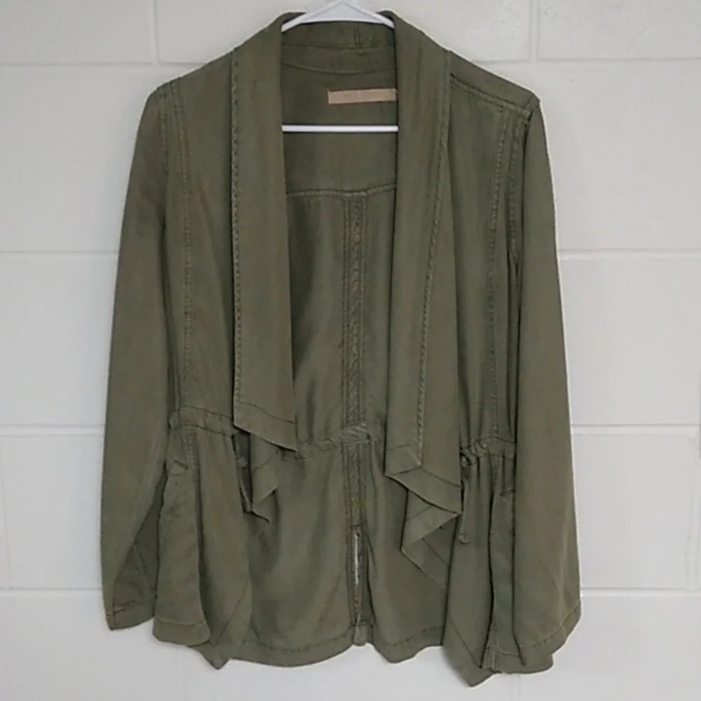 MAX JEANS OLIVE GREEN, 100% TENCEL, LAGENLOOK CARDIGAN JACKET
